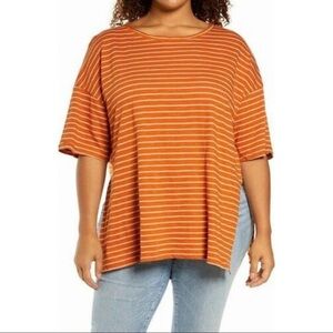 NWT Treasure & Bond Oversized Striped Boyfriend T-Shirt Size Small